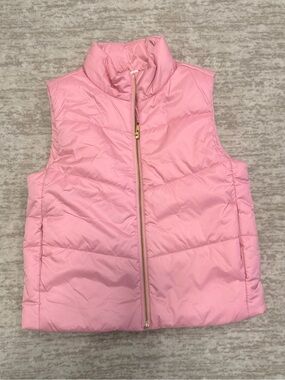 NWT Crewcuts Light Pink Quilted Puffer Vest with Gold Zipper